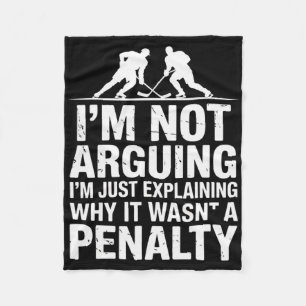 Explaining Why It Wasn't A Penalty - Ice Hockey Pl Fleece Blanket
