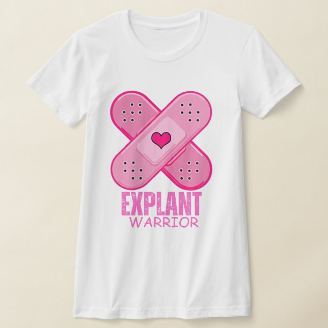 Explant Breast Implant Illness Awareness Cancer  T-Shirt (Laydown)