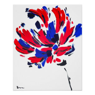 Exploded Flower Modern Abstract Floral Art Poster