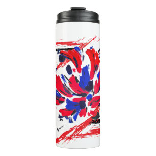 Exploded flower thermal tumbler