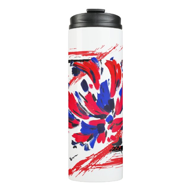 Exploded flower thermal tumbler (Front)