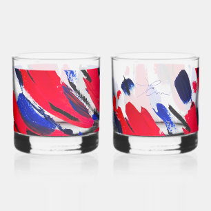 Exploded flower whiskey glass