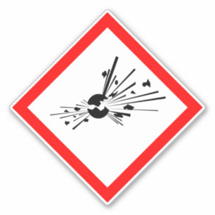 Exploding Bomb - GHS Label