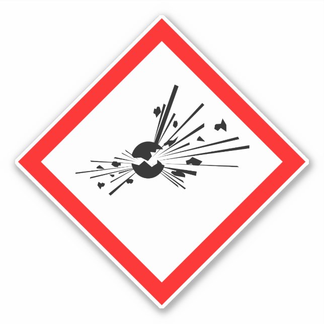 Exploding Bomb - GHS Label (Front)