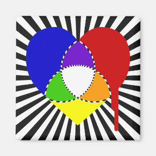 exploding colour chart heart magnet