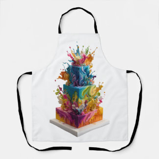 Exploding Colourful Cake Apron
