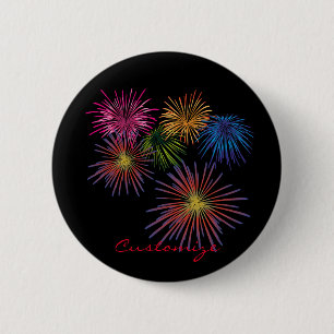 Exploding Fireworks Thunder_Cove 6 Cm Round Badge