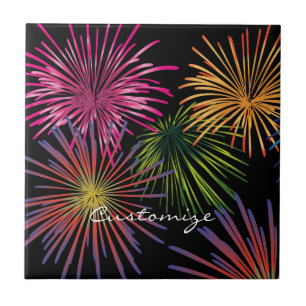 Exploding Fireworks Thunder_Cove Ceramic Tile