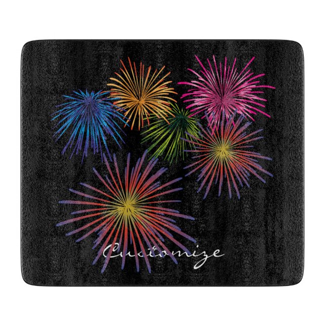 Exploding Fireworks Thunder_Cove Cutting Board (Front)