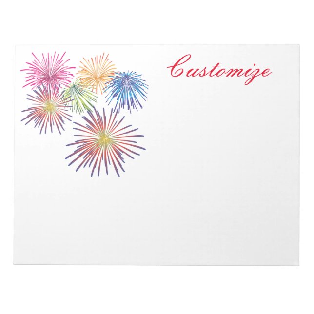 Exploding Fireworks Thunder_Cove  Notepad (Front)