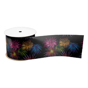 Exploding Fireworks Thunder_Cove Satin Ribbon