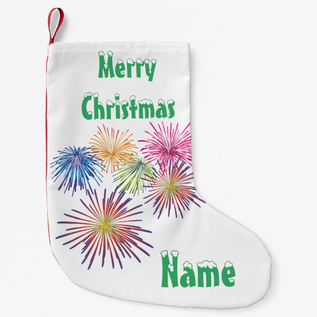 Exploding Fireworks Thunder_Cove Small Christmas Stocking (Front)