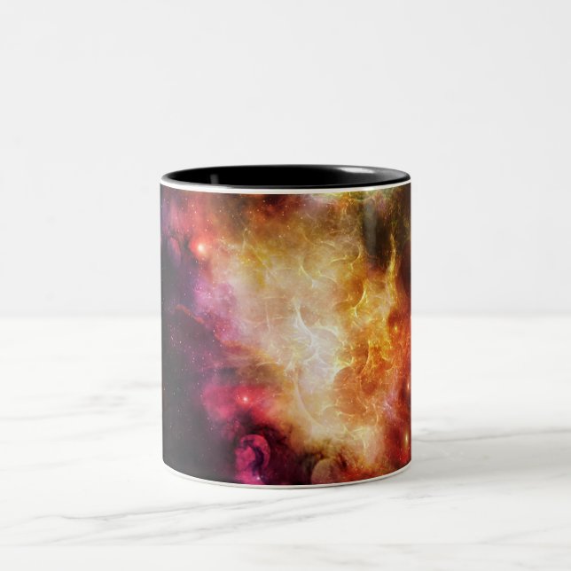 Exploding Nebula Two-Tone Coffee Mug (Center)
