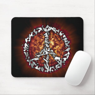 Exploding Peace Sign Mouse Pad