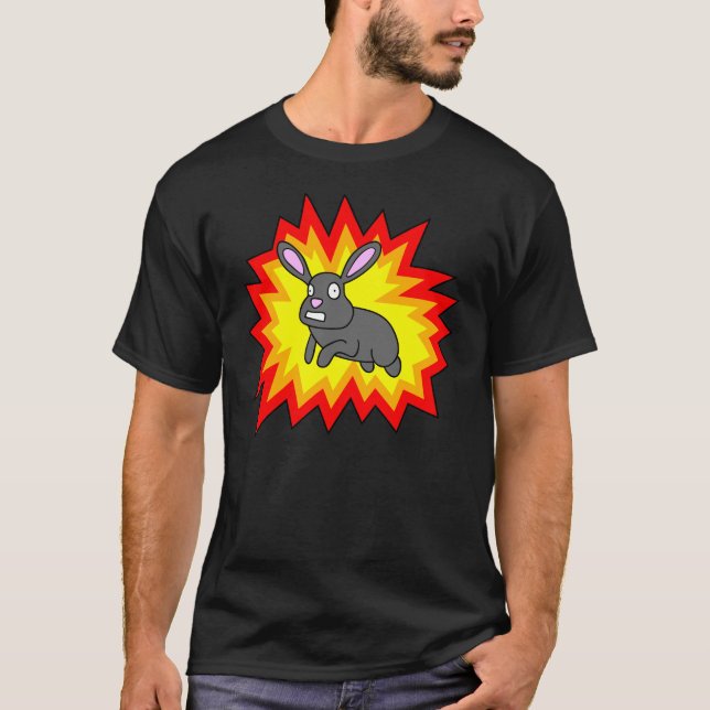 Exploding Rabbit Dark Shirt (Front)