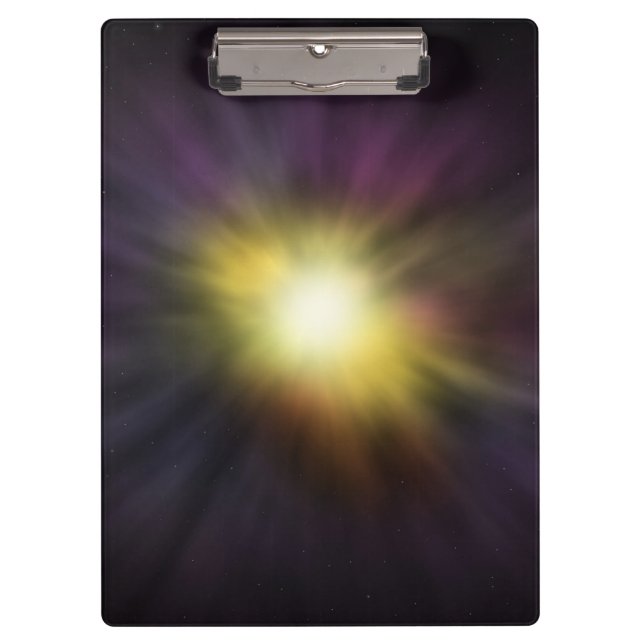 Exploding Star Cool Digital Space Artwork Clipboard (Front)