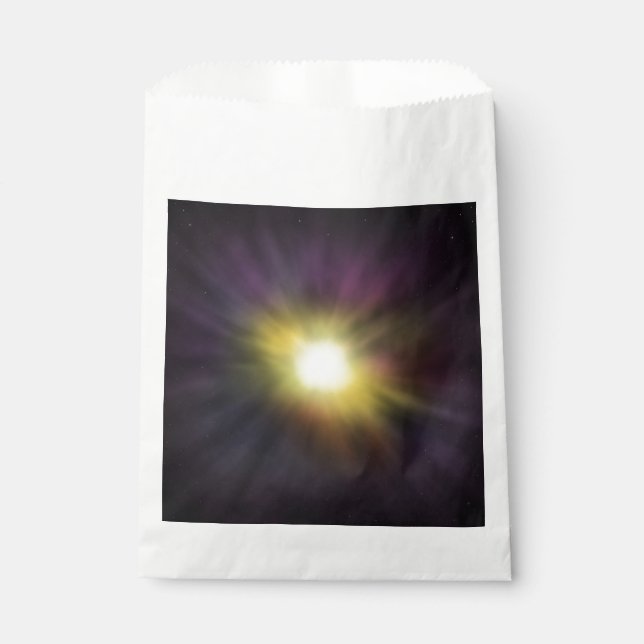 Exploding Star Cool Digital Space Artwork Favour Bag (Front)