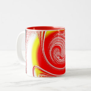 Exploding star Two-Tone coffee mug