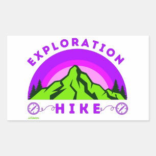 EXPLORATION HIKE mountaineer hiker gift Rectangular Sticker