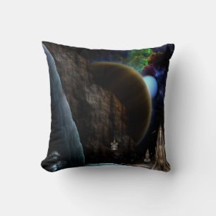 Exploration Of Space Fractal Art Decorative Pillow