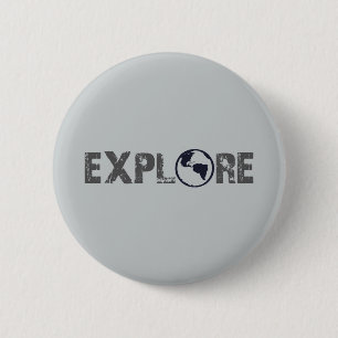 Explore 6 Cm Round Badge