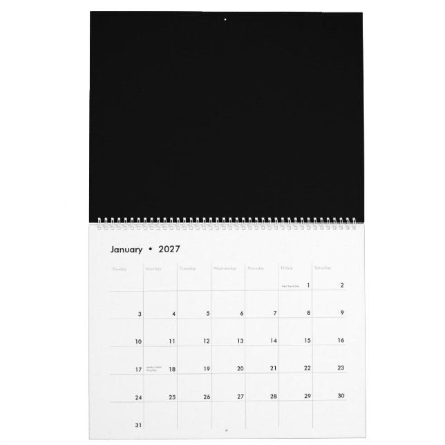 Explore a Captivating Black and White Photo  Calendar (Jan 2027)