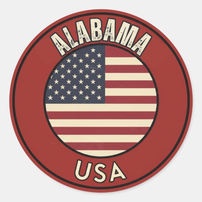 Explore Alabama - State Adventure  Classic Round Sticker (Front)