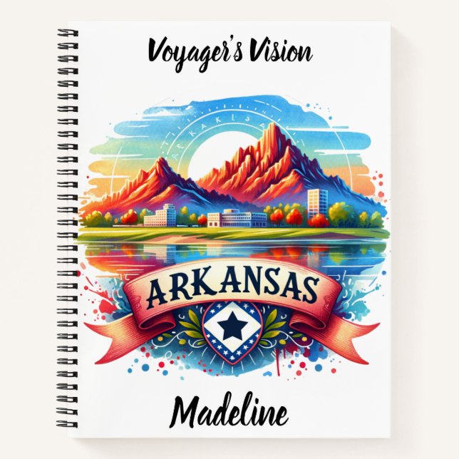 Explore Arkansas: Nature and culture await! Notebook (Front)
