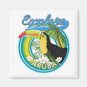 Explore Aruba travel logo Magnet