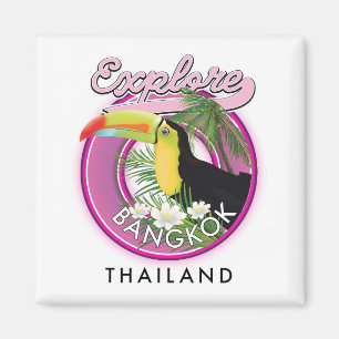 explore Bangkok indonesia travel logo Magnet