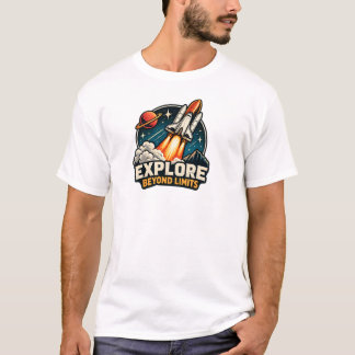 Explore Beyond Limits Space Shuttle Rocket Launch  T-Shirt
