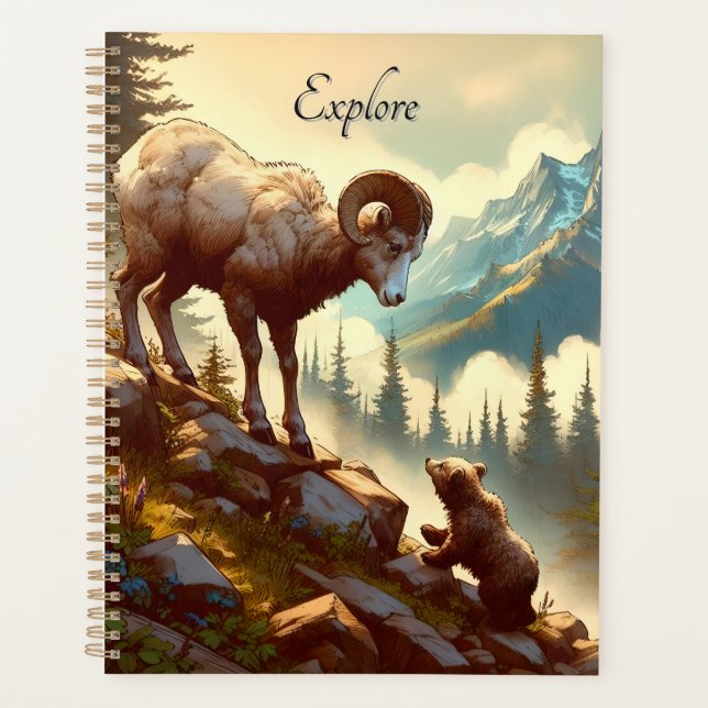 Explore Bighorn Sheep Grizzly Cub Mountain Planner (Front)