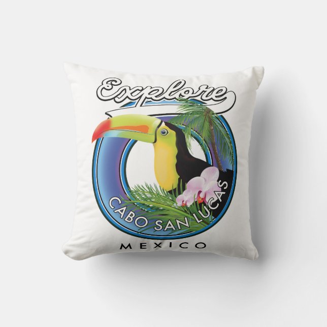 explore cabo san lucas mexico travel patch cushion (Front)