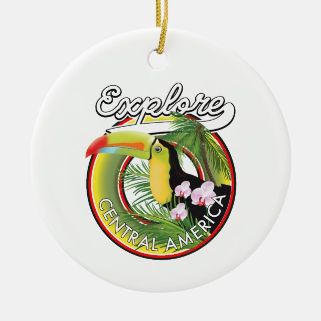 Explore Central America logo. Ceramic Ornament (Front)