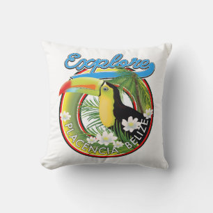 Explore Central America logo. Throw Pillow