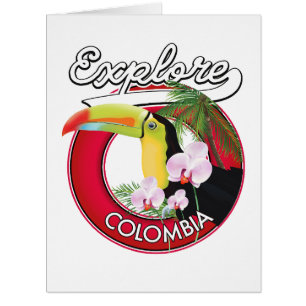 Explore Colombia retro logo