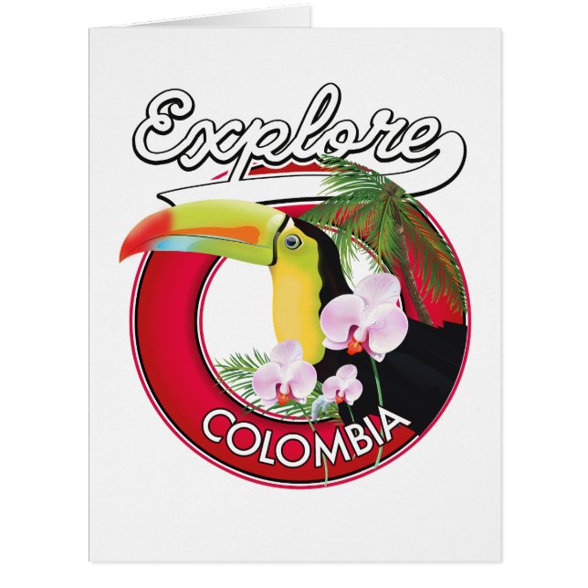 Explore Colombia retro logo (Front)