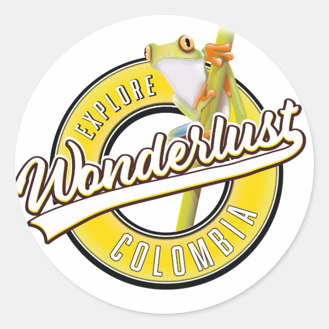 explore Colombia wonderlust Classic Round Sticker (Front)