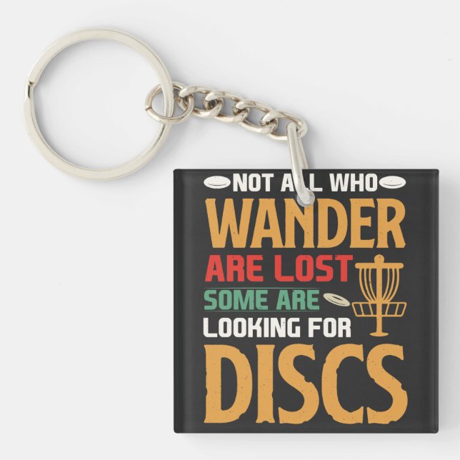 Explore Course and Unleash Your Inner Disc Golf Key Ring (Front)