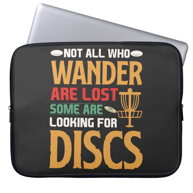 Explore Course and Unleash Your Inner Disc Golf Laptop Sleeve (Front)
