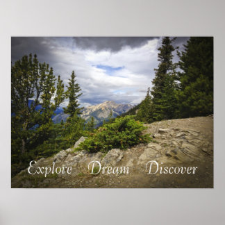 Explore Dream Discover Scenic Mountain Hiking Poster