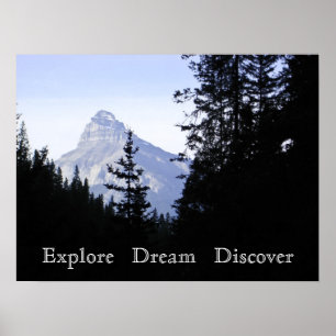 Explore Dream Discover Scenic Mountain Poster