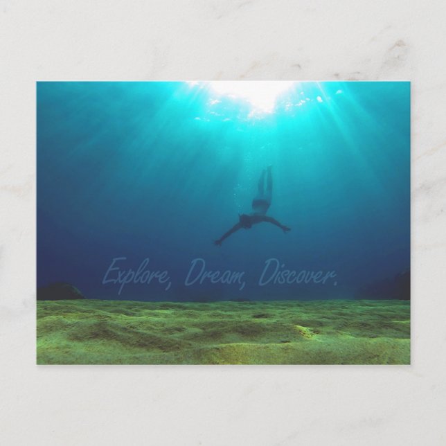 Explore, Dream, Discover - Snorkel Postcard (Front)