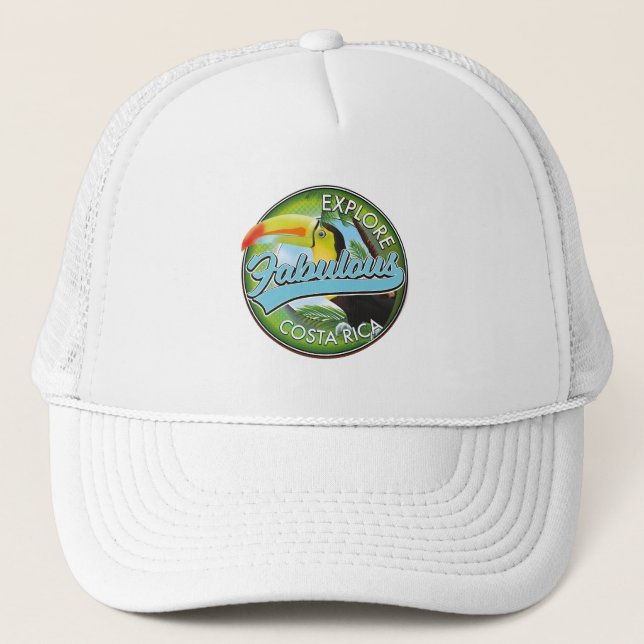 Explore fabulous costa rica logo trucker hat (Front)