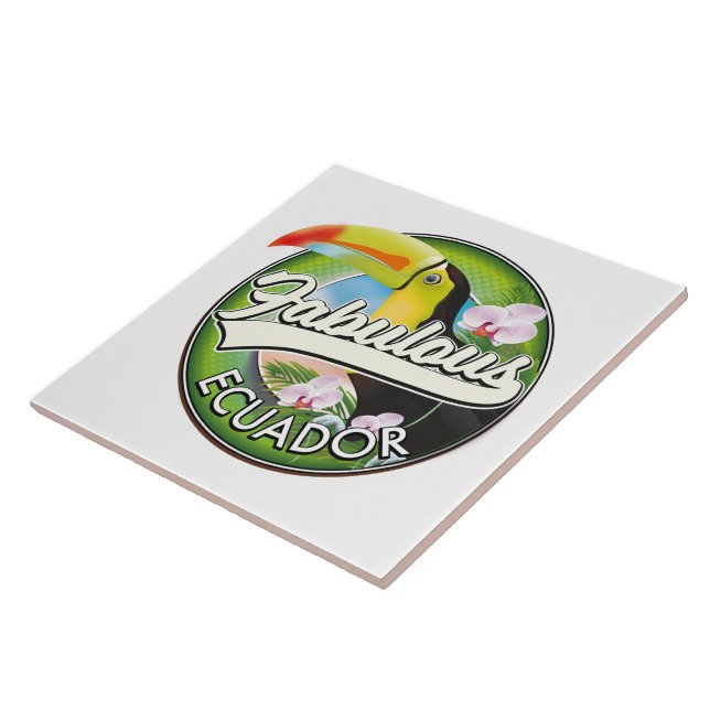 Explore fabulous Ecuador logo Magnet Ceramic Tile (Side)