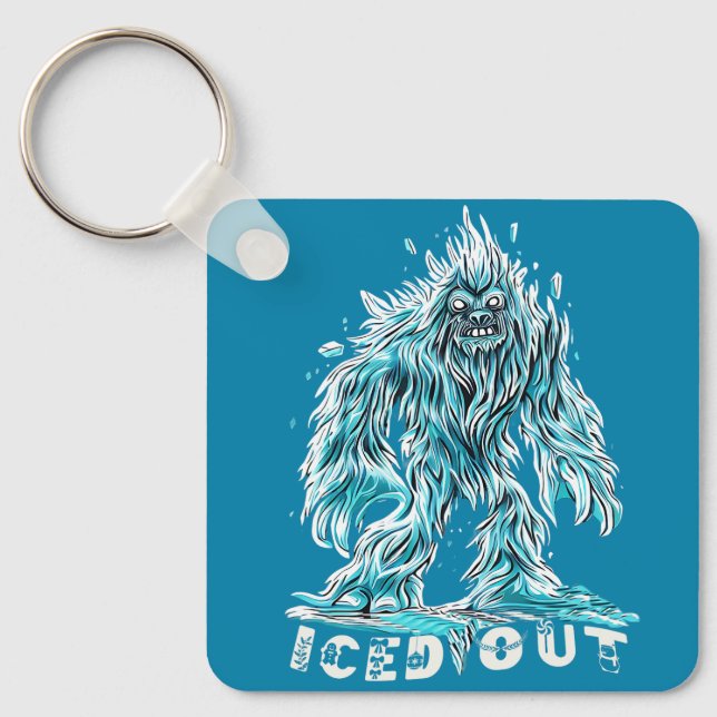 Explore funny Bigfoot Gifts & Chilling Yeti Items Key Ring (Front)