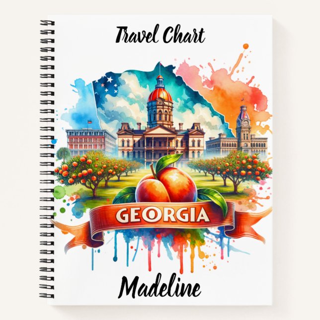 Explore Georgia's lively landmarks Notebook (Front)