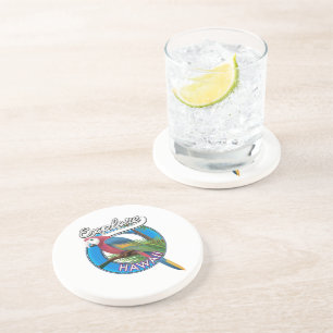 Explore Hawaii retro logo Coaster