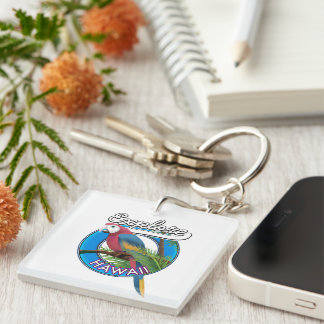 Explore Hawaii retro logo Key Ring
