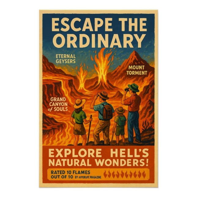 Explore Hell’s Natural Wonders – Eternal Geysers Poster (Front)
